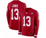 Youth San Francisco 49ers #13 Richie James Limited Red Therma Long Sleeve Football Jersey