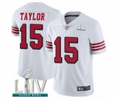 Youth San Francisco 49ers #15 Trent Taylor Limited White Rush Vapor Untouchable Super Bowl LIV Bound Football Jersey