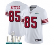 Youth San Francisco 49ers #85 George Kittle Limited White Rush Vapor Untouchable Super Bowl LIV Bound Football Jersey