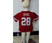nike kids jerseys san francisco 49ers #28 hyde red[nike]