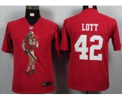 nike youth nfl jerseys san francisco 49ers #42 ronnie lott red[portrait fashion]
