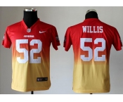nike youth nfl jerseys san francisco 49ers #52 patrick willis red-yellow[nike drift fashion][second version]