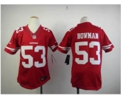 nike youth nfl jerseys san francisco 49ers #53 bowman red[nike limited]