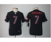 nike youth nfl jerseys san francisco 49ers #7 kaepernick black[nike impact limited]