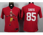 nike youth nfl jerseys san francisco 49ers #85 davis red[portrait fashion]