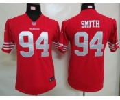 nike youth nfl jerseys san francisco 49ers #94 smith red[nike]