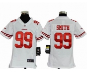 nike youth nfl jerseys san francisco 49ers #99 smith white[nike]