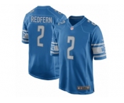 Men Nike Detroit Lions #2 Kasey Redfern Game Blue Team Color NFL Jersey
