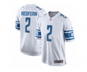 Men Nike Detroit Lions #2 Kasey Redfern Game White NFL Jersey