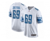 Men Nike Detroit Lions #69 Anthony Zettel Game White NFL Jersey