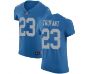 Nike Lions #23 Desmond Trufant Blue Throwback Men's Stitched NFL Vapor Untouchable Elite Jersey