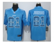 2015 new nike detroit lions #81 johnson blue strobe jerseys[limited]