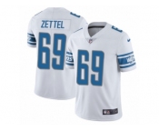 Men Nike Detroit Lions #69 Anthony Zettel White Vapor Untouchable Limited Player NFL Jersey
