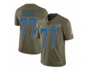 Men Nike Detroit Lions #77 Cornelius Lucas Limited Olive 2017 Salute to Service NFL Jersey