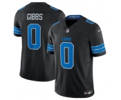 Men's Detroit Lions #0 Jahmyr Gibbs Black 2025 F.U.S.E. Vapor Limited Football Stitched Jersey