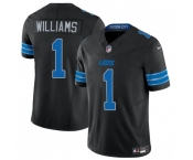 Men's Detroit Lions #1 Jameson Williams Black 2025 F.U.S.E. Vapor Limited Football Stitched Jersey