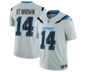Men's Detroit Lions #14 Amon-Ra St. Brown Silver 2026 F.U.S.E. Rivalries Collection Limited Football Stitched Jersey Men's Detroit Lions #14 Amon-Ra St. Brown Silver 2026 F.U.S.E. Rivalries Collection Limited Football Stitched Jersey