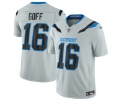 Men's Detroit Lions #16 Jared Goff Silver 2026 F.U.S.E. Rivalries Collection Limited Football Stitched Jersey Men's Detroit Lions #16 Jared Goff Silver 2026 F.U.S.E. Rivalries Collection Limited Football Stitched Jersey
