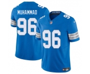 Men's Detroit Lions #96 Al-Quadin Muhammad Blue 2025 F.U.S.E. Vapor Limited Football Stitched Jersey