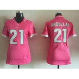 2015 Nike women Detroit Lions #21 Abdullah pink jerseys