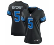 Women Detroit Lions 5 David Montgomery Black 2nd Alternate Stitched Jersey