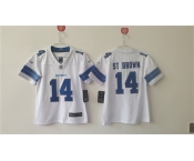 Women's Detroit Lions #14 Amon-Ra St. Brown White Vapor Football Stitched Jersey