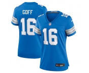 Women's Detroit Lions #16 Jared Goff Blue Stitched Jersey