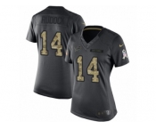 Women's Nike Detroit Lions #14 Jake Rudock Limited Black 2016 Salute to Service NFL Jersey