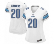 Women's Nike Detroit Lions #20 Barry Sanders Game White NFL Jersey
