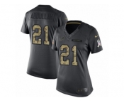 Women's Nike Detroit Lions #21 Ameer Abdullah Limited Black 2016 Salute to Service NFL Jersey