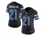 Women's Nike Detroit Lions #21 Ameer Abdullah Limited Black Rush NFL Jersey