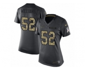 Women's Nike Detroit Lions #52 Antwione Williams Limited Black 2016 Salute to Service NFL Jersey