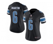 Women's Nike Detroit Lions #6 Sam Martin Limited Black Rush NFL Jersey