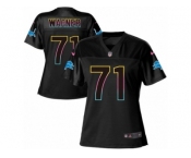 Women's Nike Detroit Lions #71 Ricky Wagner Game Black Fashion NFL Jersey