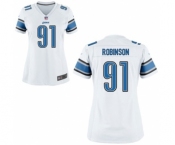 Women's Nike Detroit Lions #91 A'Shawn Robinson White NFL Jersey
