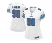 Women's Nike Detroit Lions #98 Devin Taylor Limited White NFL Jersey