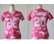 nike women nfl jersey detroit lions #20 sanders pink[fashion camo]