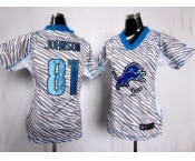 nike women nfl jersey detroit lions #81 calvin johnson [fem fan zebra]