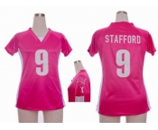 nike women nfl jersey detroit lions #9 stafford pink[draft him ii top]