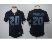 nike women nfl jerseys detroit lions #20 b.sanders black[nike impact limited]