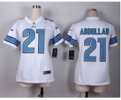 nike women nfl jerseys detroit lions #21 abdullah white[nike][abdullah]