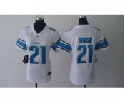 nike women nfl jerseys detroit lions #21 bush white[nike]