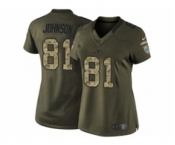 nike women nfl jerseys detroit lions #81 calvin johnson army green[nike Limited Salute To Service]