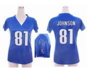 nike women nfl jerseys detroit lions #81 calvin johnson blue[draft him ii top]