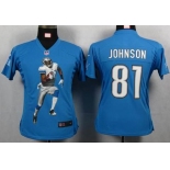 nike women nfl jerseys detroit lions #81 calvin johnson blue[portrait fashion]