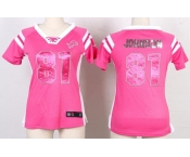 nike women nfl jerseys detroit lions #81 calvin johnson pink[fashion Rhinestone sequins]