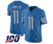 Youth Detroit Lions #11 Marvin Jones Jr Blue Team Color Vapor Untouchable Limited Player 100th Season Football Jersey