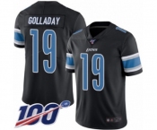 Youth Detroit Lions #19 Kenny Golladay Limited Black Rush Vapor Untouchable 100th Season Football Jersey