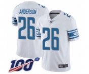 Youth Detroit Lions #26 C.J. Anderson White Vapor Untouchable Limited Player 100th Season Football Jersey