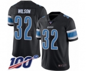Youth Detroit Lions #32 Tavon Wilson Limited Black Rush Vapor Untouchable 100th Season Football Jersey